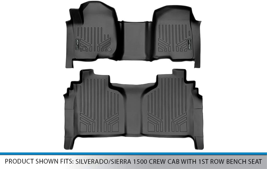 2 Row Black Floor Mats Set E815771