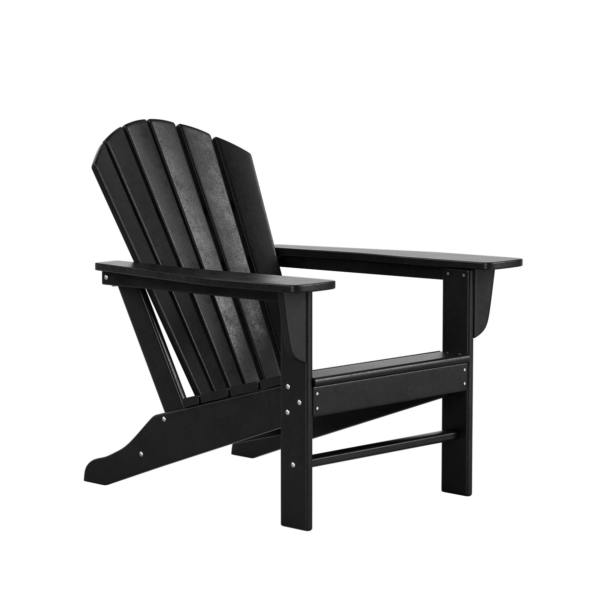 Black All Weather Resistant Poly Lumber Adirondack Chair P114529