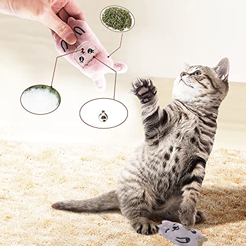 10 Pcs Christmas Catnip Plush Cat Toys A495006