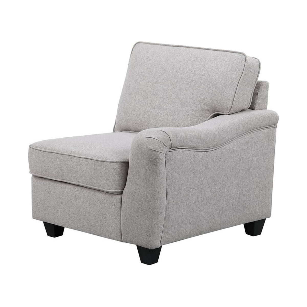 Dark Gray Linen 7Pc Modular Sectional Sofa Chaise and Ottoman H76112