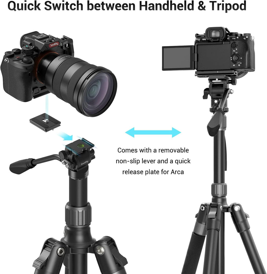 Aluminum Video Tripod Monopod with Fluid Head B959