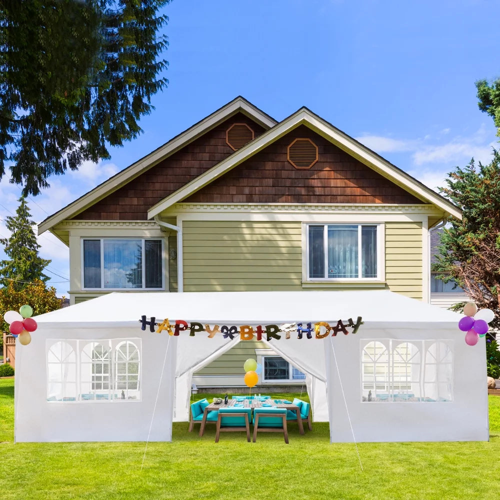 10'x30' Outdoor Party Tent with 8 Removable Sidewalls and 2 Doors O307861