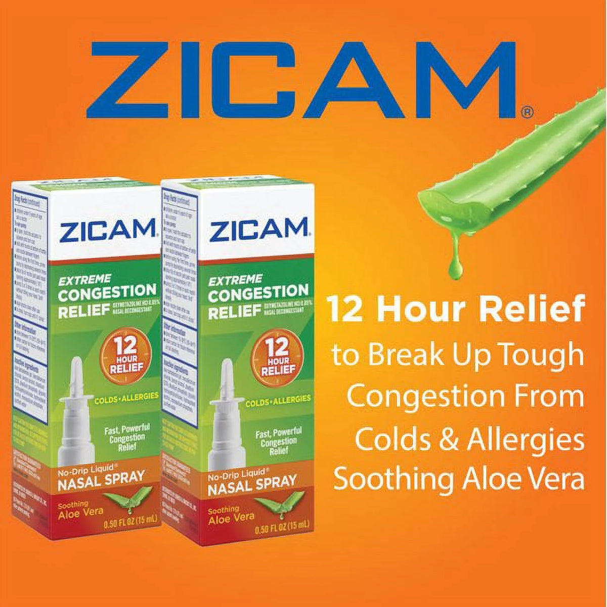 0.5 oz 4 Pack No-Drip Liquid Nasal Spray D6727