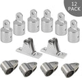 12Set Stainless Steel Boat Deck Hinge Fittings Hardware C8133