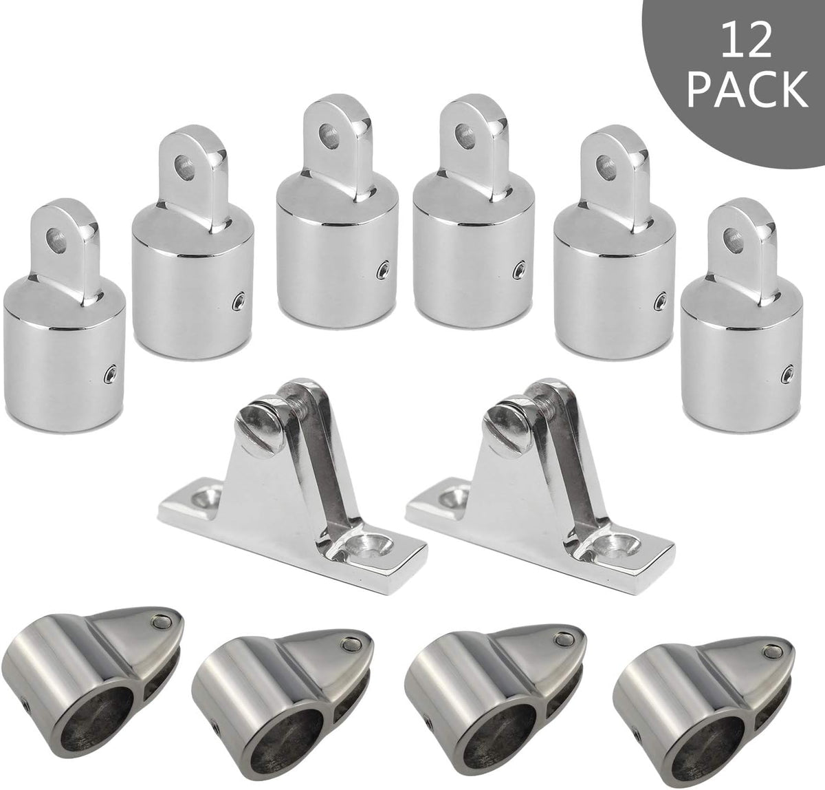 12Set Stainless Steel Boat Deck Hinge Fittings Hardware C8133