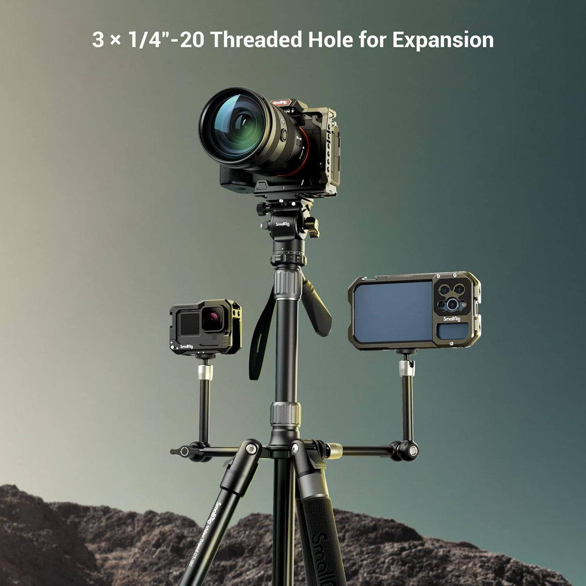 Aluminum Video Tripod Monopod with Fluid Head B959