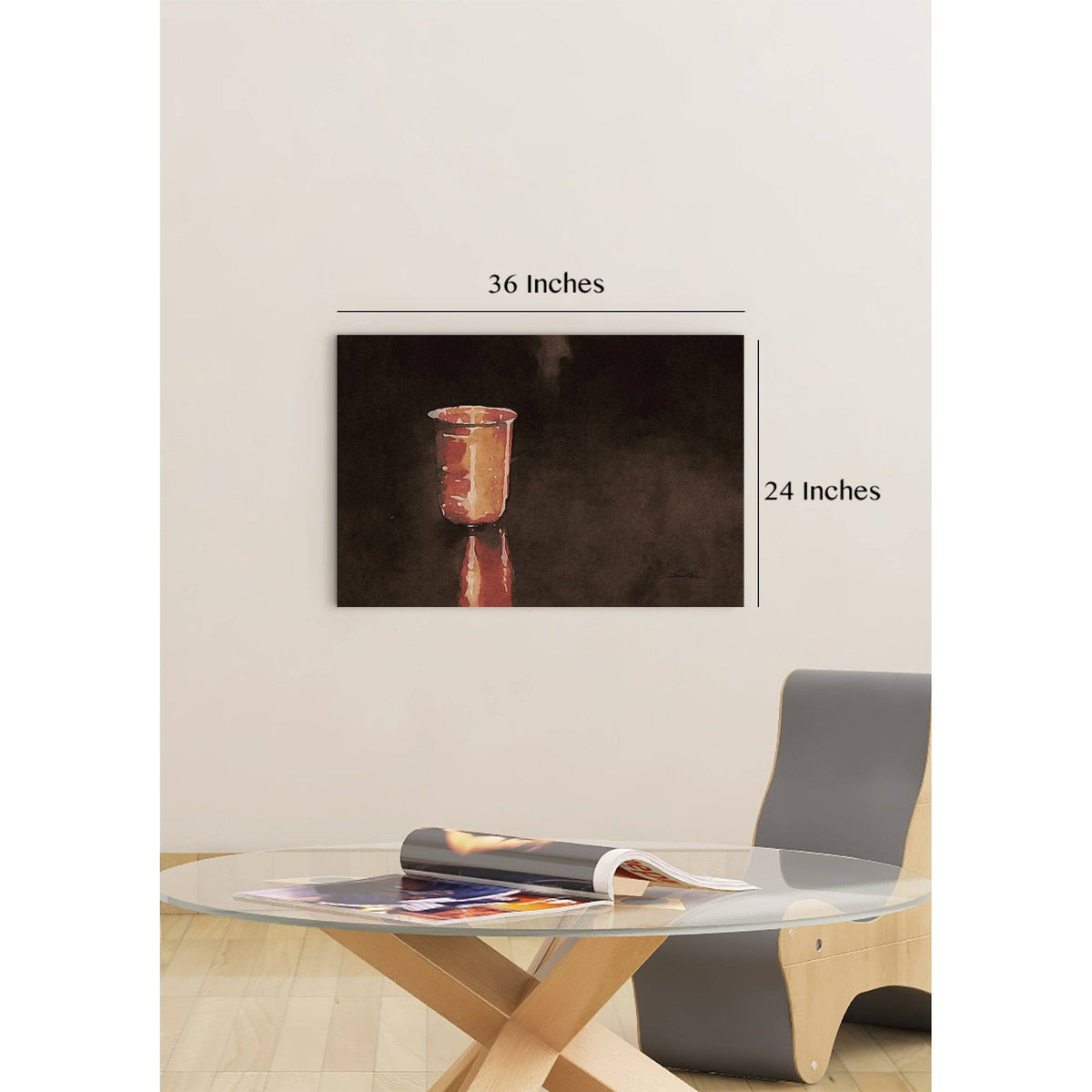 Rusted Premium Stretched Canvas in Multi-Color N5828