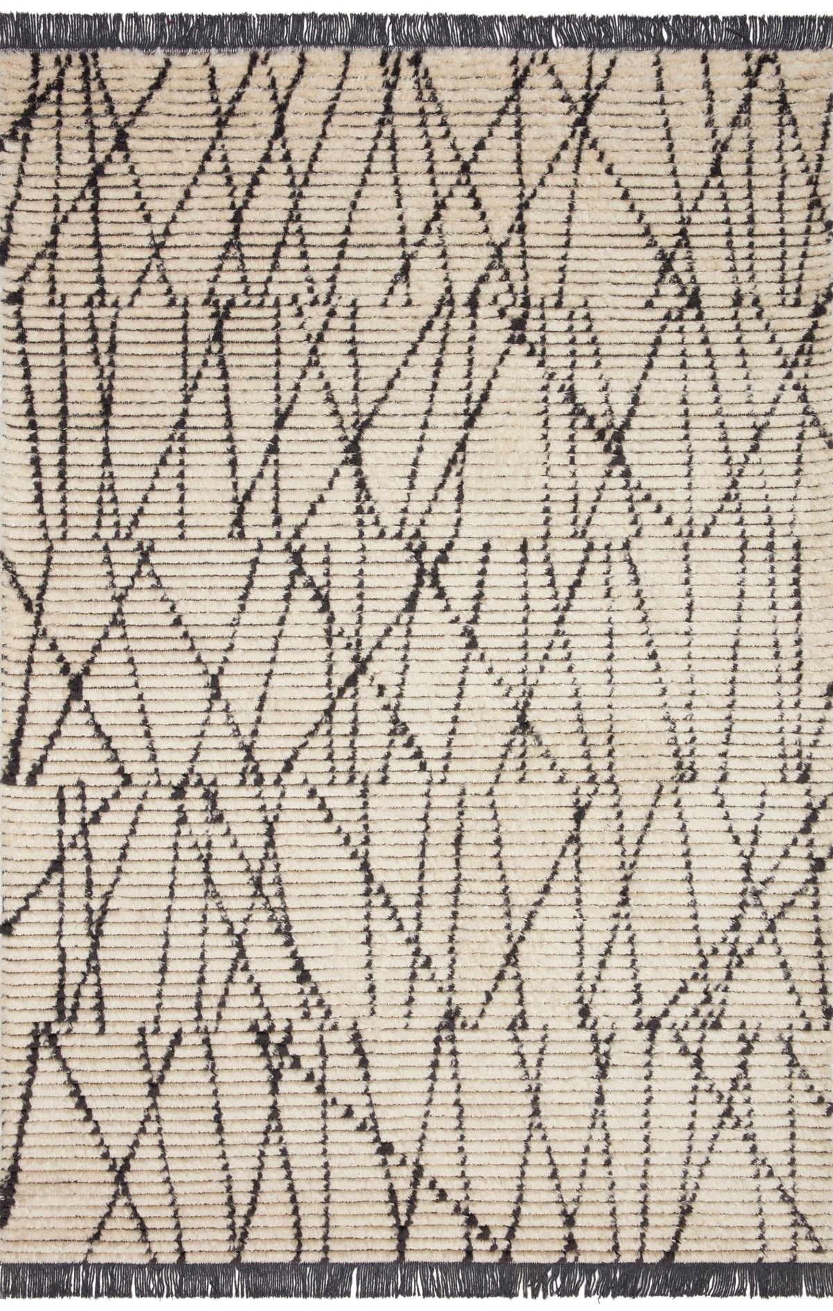 Cream Charcoal 5'2 x 7'6 Rug K904