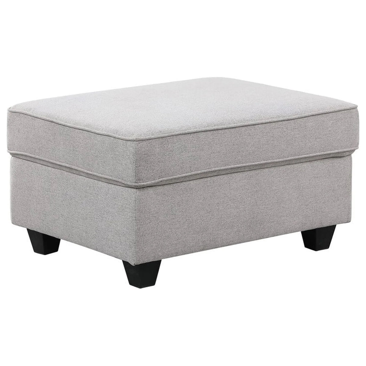 Dark Gray Linen 7Pc Modular Sectional Sofa Chaise and Ottoman H76112