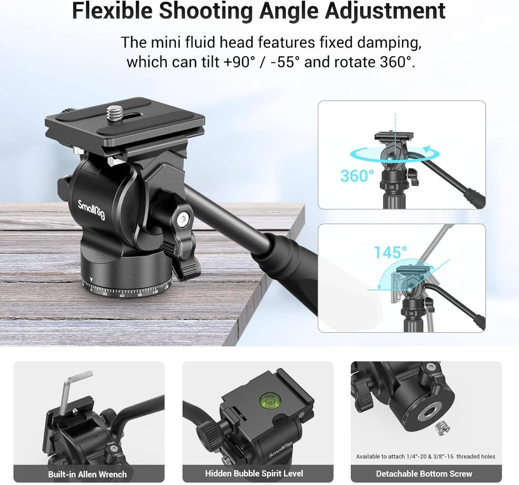 Aluminum Video Tripod Monopod with Fluid Head B959
