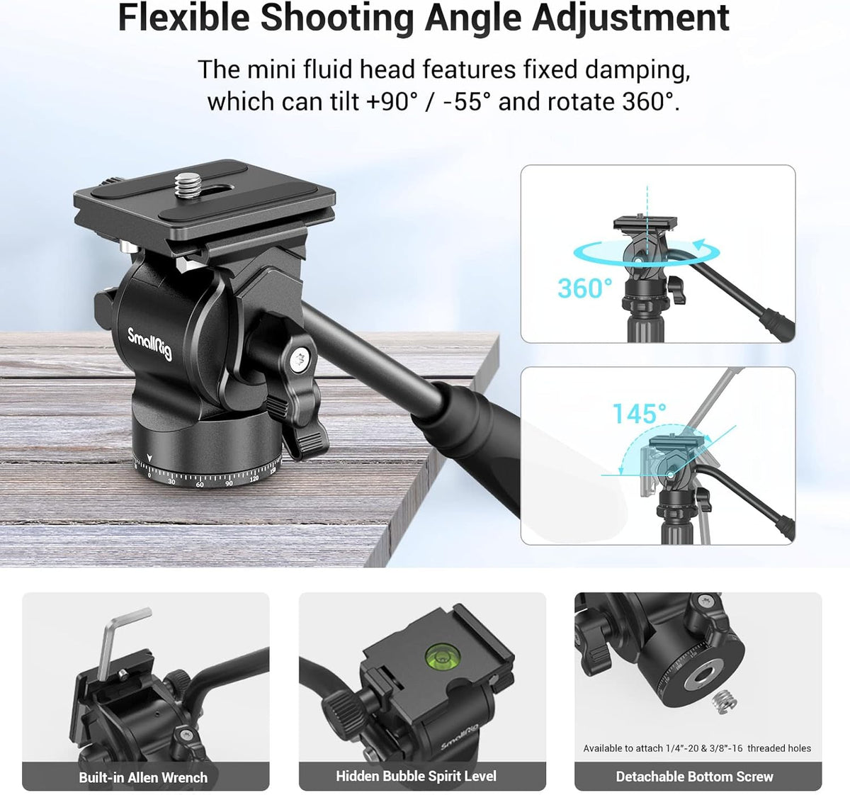Aluminum Video Tripod Monopod with Fluid Head B959