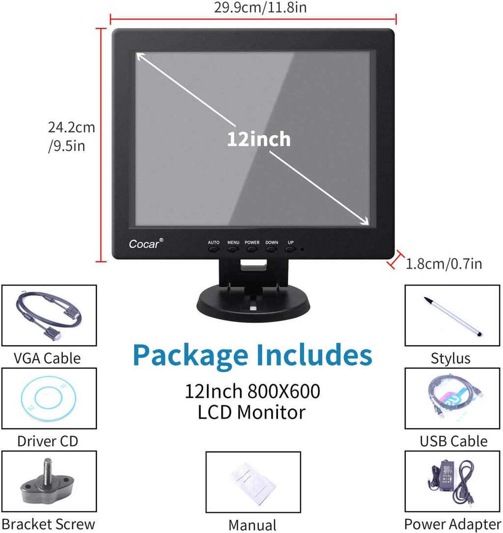 12 Inch LCD Touch Screen Monitor C10008