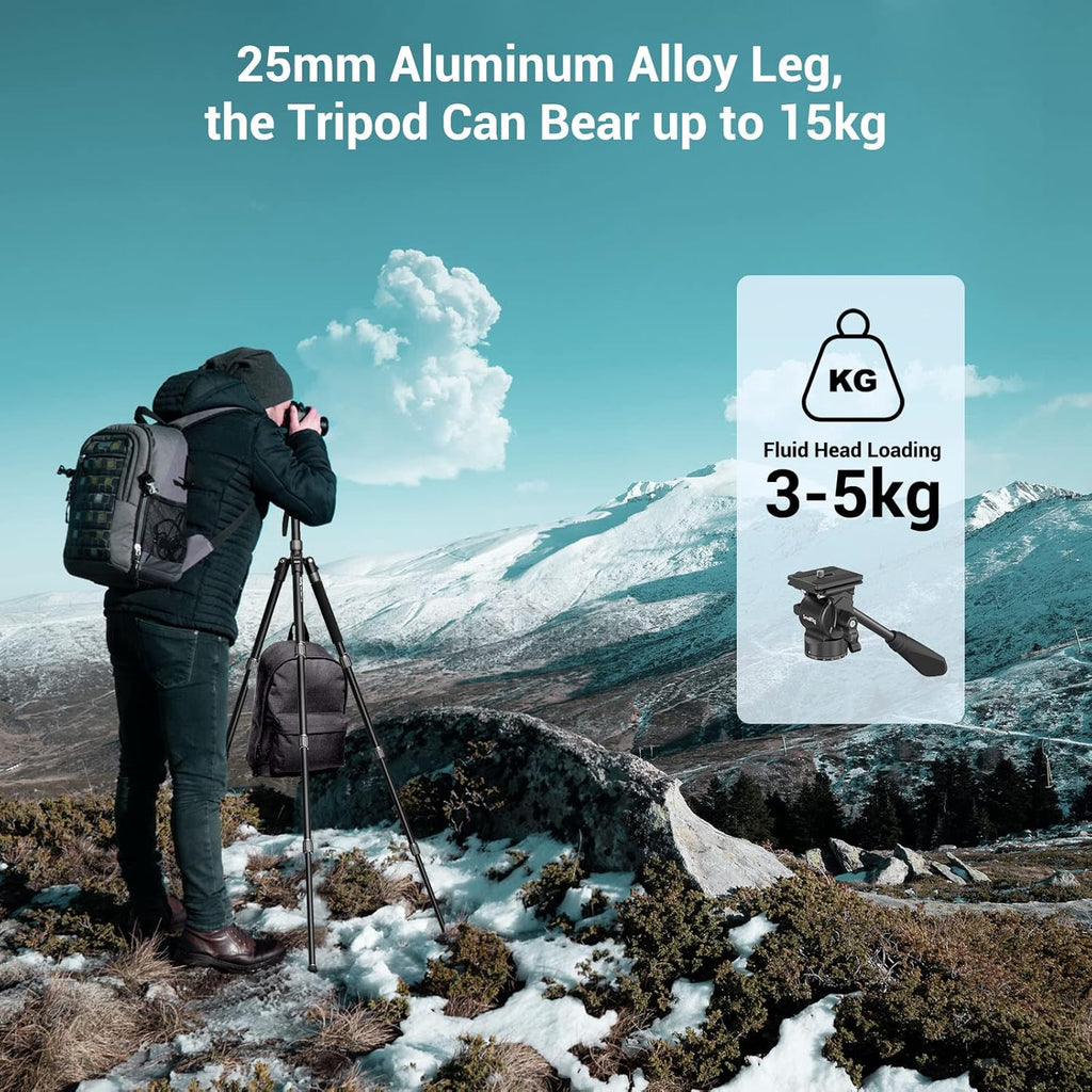 Aluminum Video Tripod Monopod with Fluid Head B959