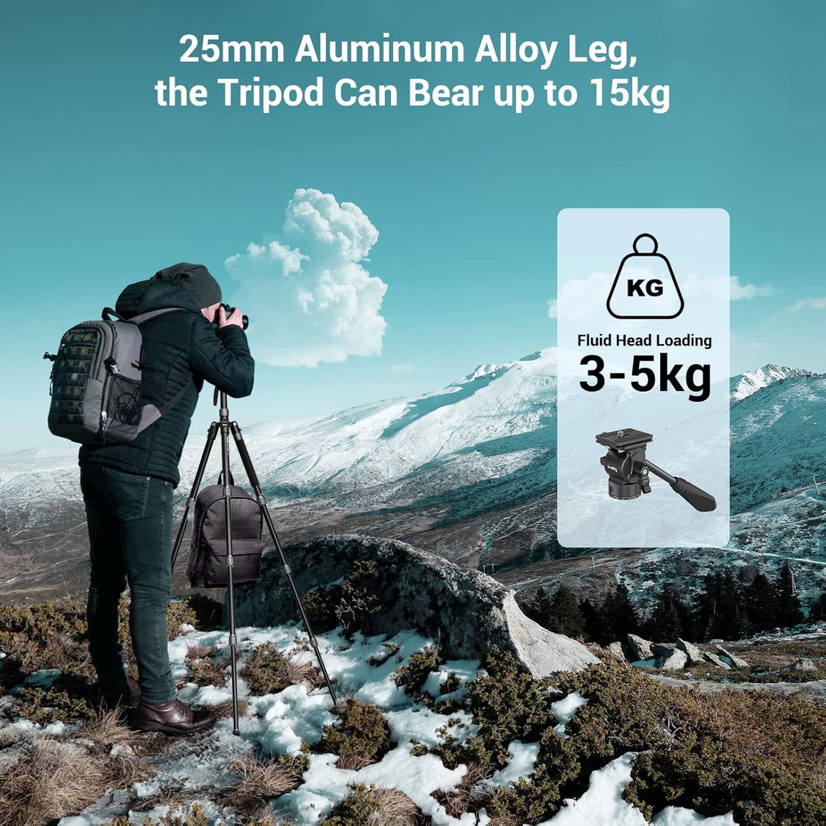 Aluminum Video Tripod Monopod with Fluid Head B959