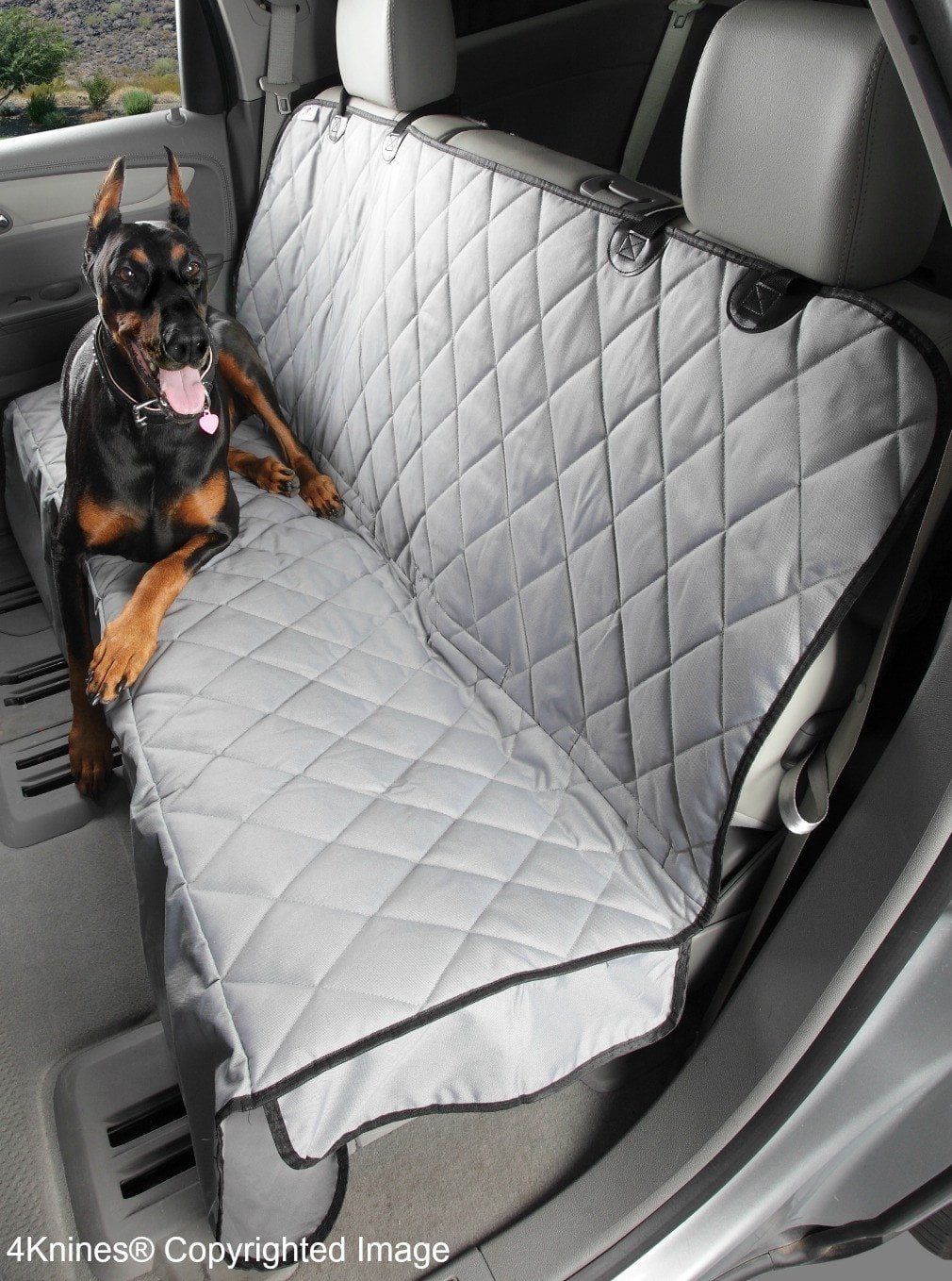Grey X-Large Dog Seat Cover with Hammock F256
