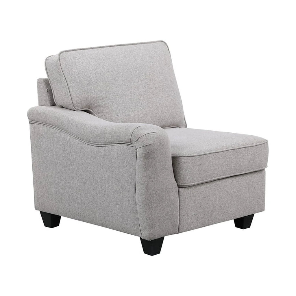 Dark Gray Linen 7Pc Modular Sectional Sofa Chaise and Ottoman H76112