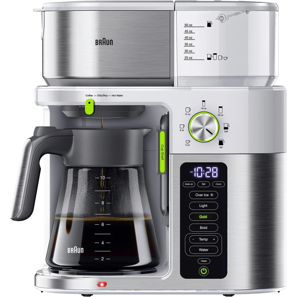 10-Cup SCA Certified Coffee Maker with Glass Carafe in White S240