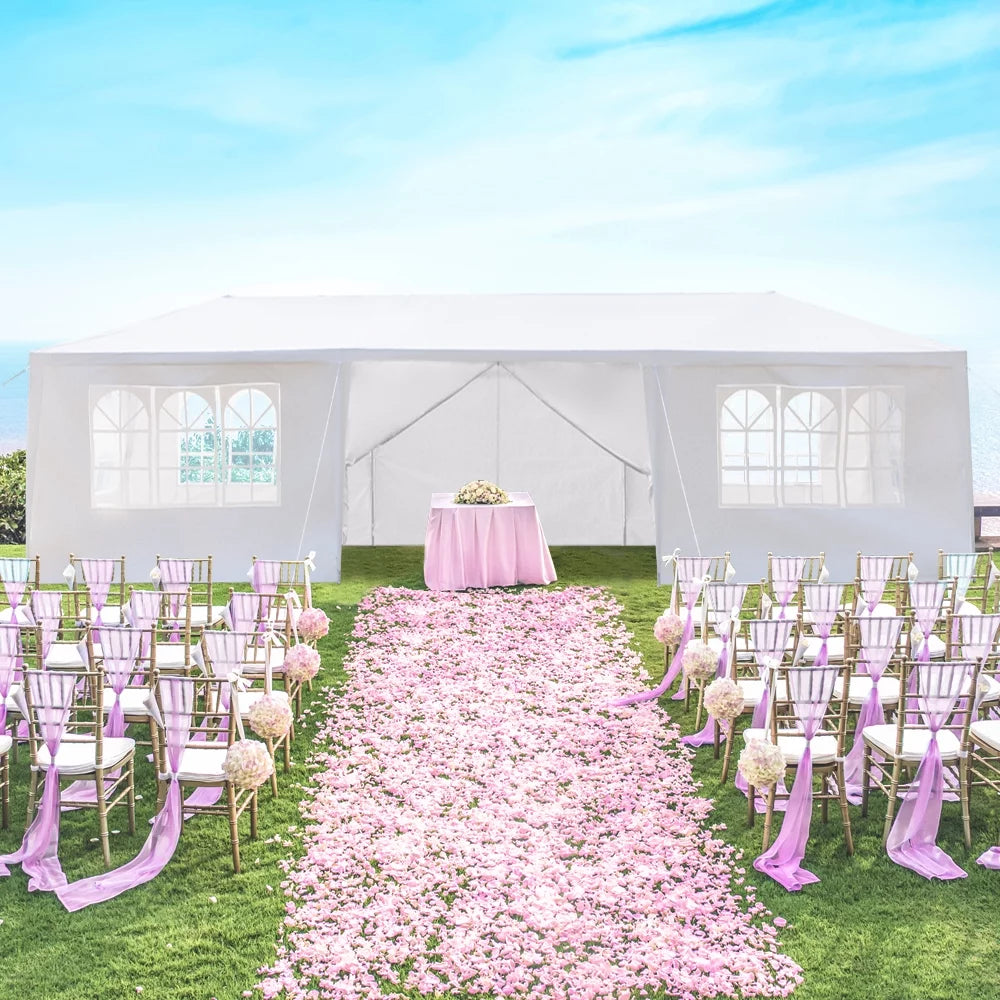 10'x30' Outdoor Party Tent with 8 Removable Sidewalls and 2 Doors O307861