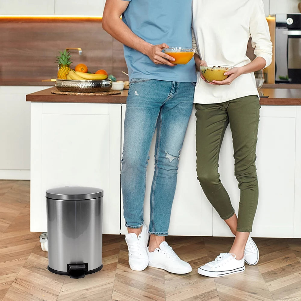 1.3 Gallon Stainless Steel Trash Can Y6095